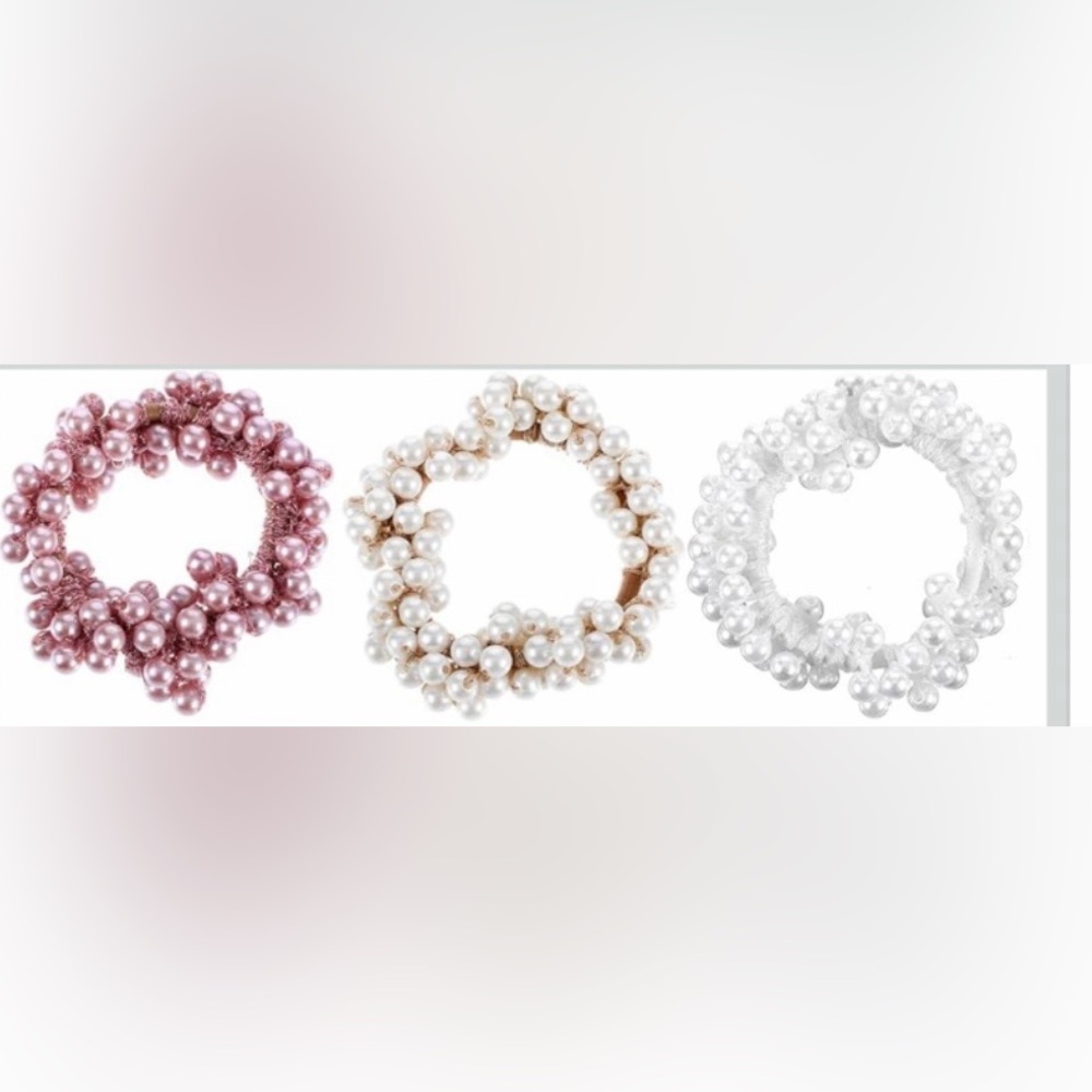 Pearl hair bands- 3 pack - Picture 3 of 4